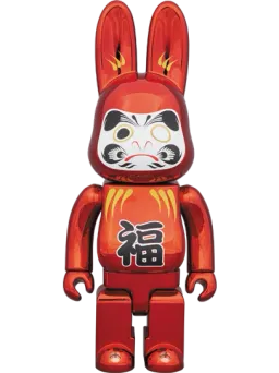 BE@RBRICK figure: R@BBRICK Daruma Red Chrome