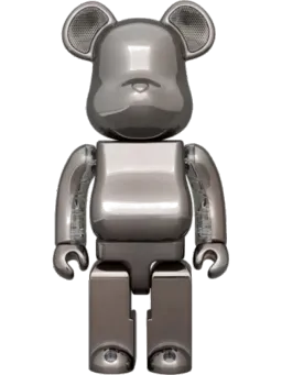 BE@RBRICK figure: Rinaro Audio Chrome Portable Bluetooth Speaker Platinum