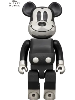 BE@RBRICK figure: ROYAL SELANGOR MICKEY MOUSE B&W Ver.
