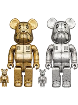 BE@RBRICK figure: Sorayama × Bape(r) Camo Shark