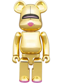 BE@RBRICK figure: Sorayama x 2G Bearbrick (Gold)