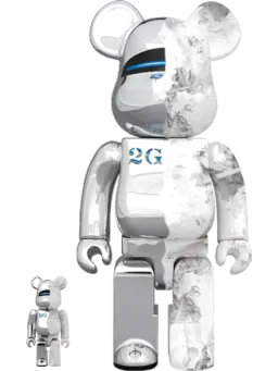 BE@RBRICK figure: SORAYAMA x Daniel Arsham & Set Silver