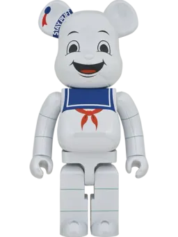 BE@RBRICK figure: STAY PUFT MARSHMALLOW MAN WHITE CHROME Ver.