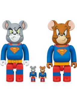 BE@RBRICK figure: TOM and JERRY as SUPERMAN