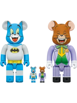 BE@RBRICK figure: TOM as BATMAN & JERRY as THE JOKER