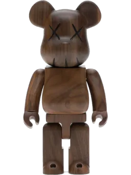 BE@RBRICK figure: WORLD WIDE TOUR KAWS (Karimoku Wood) Wood