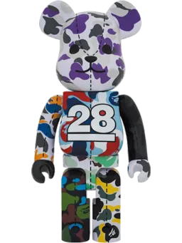 BE@RBRICK figure: x BAPE 28th Anniversary Camo #1
