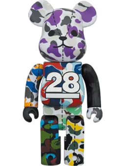 BE@RBRICK figure: x BAPE 28th Anniversary Camo #1
