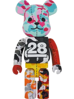 BE@RBRICK figure: x BAPE 28th Anniversary Camo #3