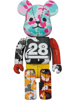 BE@RBRICK figure: x BAPE 28th Anniversary Camo #3