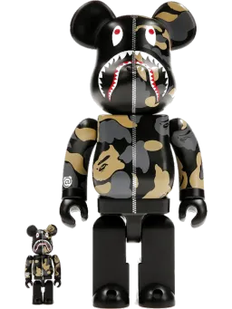 BE@RBRICK figure: x BAPE Madison Avenue Exclusive Shark Camo