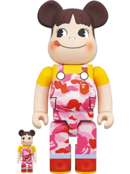 BE@RBRICK figure: x BAPE Peko-chan & Set Pink Camo