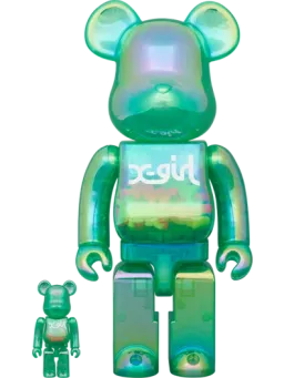 BE@RBRICK figure: X-girl CLEAR GREEN Ver.