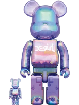 BE@RBRICK figure: X-girl CLEAR PURPLE
