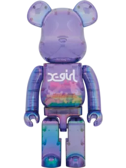 BE@RBRICK figure: X-girl CLEAR PURPLE