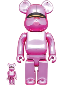 BE@RBRICK figure: x Hajime Sorayama x 2G & Set Pink Gold Ver.