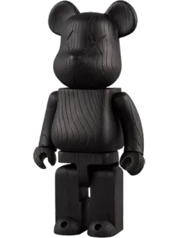 BE@RBRICK figure: x KAWS Original Fake x Nexus 7 Karimoku Black Wood