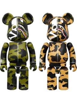 BE@RBRICK figure: x mastermind vs BAPE Super Alloy Set Green/Yellow