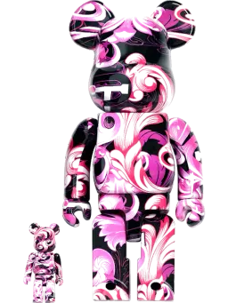 BE@RBRICK figure: x PHANTACi 17th Anniversary & Set Pink Purple Black
