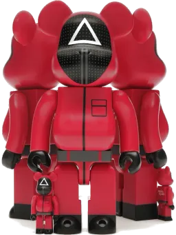 BE@RBRICK figure: x Squid Game Guard (Circle/Triangle/Square) & Set of 3