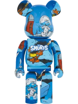 BE@RBRICK figure: x The Smurfs (The Astrosmurf) Blue